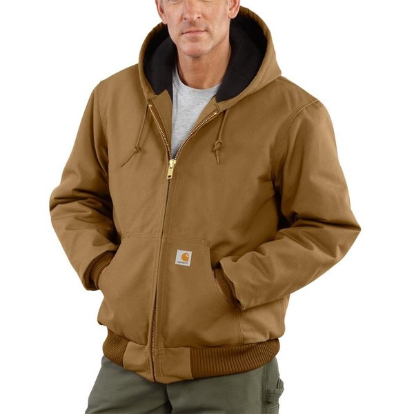 Carhartt Loose Fit Firm Duck Insulated Flannel-Lined Active Jac, Carhartt Brown, Large, REG 103940-BRNLREG